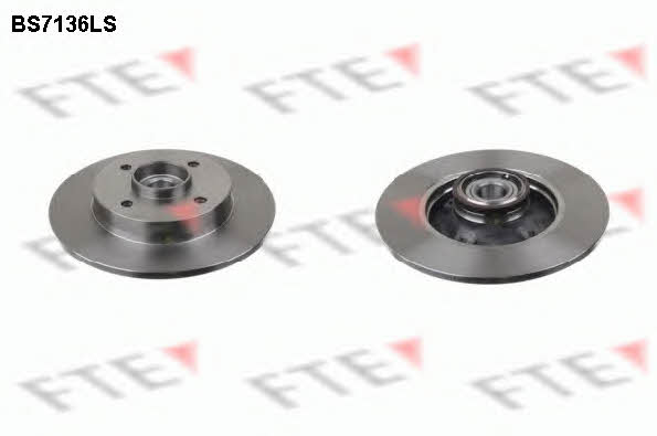 FTE BS7136LS Rear brake disc, non-ventilated BS7136LS