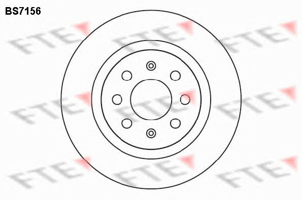 FTE BS7156 Rear brake disc, non-ventilated BS7156