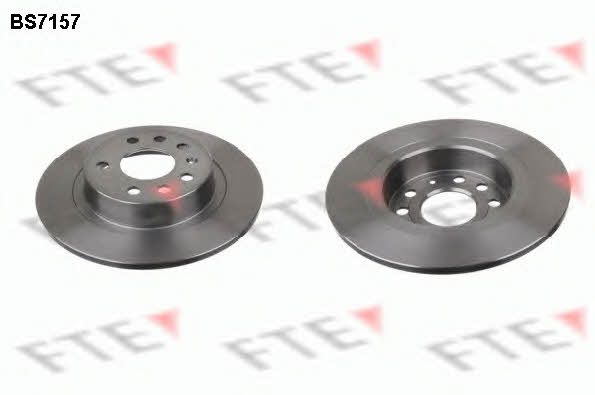 FTE BS7157 Rear brake disc, non-ventilated BS7157