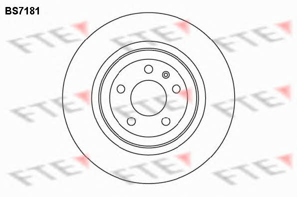 FTE BS7181 Rear ventilated brake disc BS7181