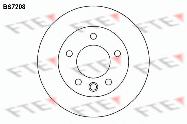 FTE BS7208 Front brake disc ventilated BS7208