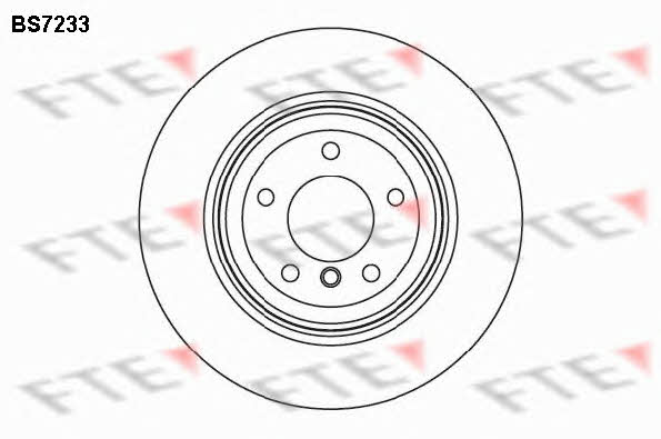 FTE BS7233 Rear ventilated brake disc BS7233