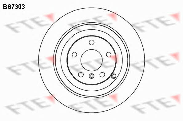 FTE BS7303 Rear brake disc, non-ventilated BS7303