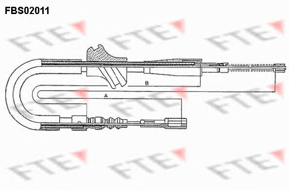FTE FBS02011 Parking brake cable, right FBS02011