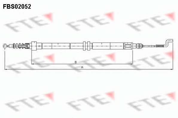 FTE FBS02052 Cable Pull, parking brake FBS02052