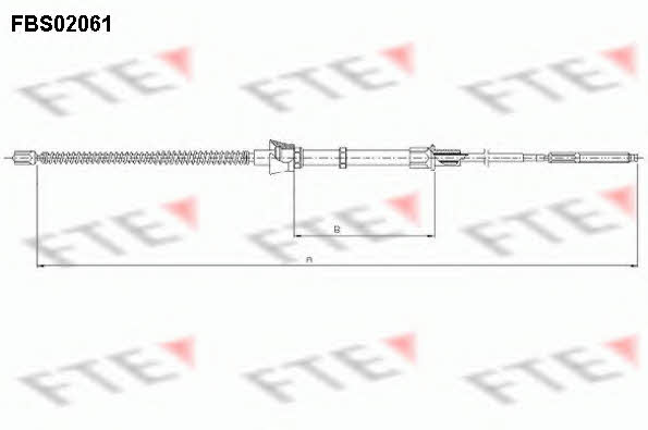 FTE FBS02061 Cable Pull, parking brake FBS02061