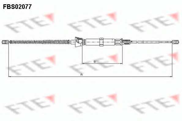 FTE FBS02077 Cable Pull, parking brake FBS02077