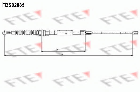 FTE FBS02085 Cable Pull, parking brake FBS02085