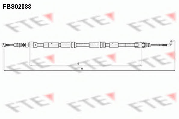 FTE FBS02088 Cable Pull, parking brake FBS02088