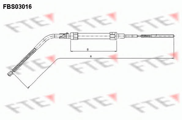 FTE FBS03016 Cable Pull, parking brake FBS03016