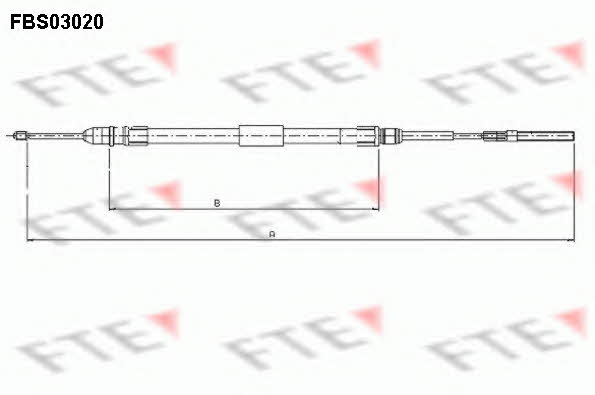 FTE FBS03020 Parking brake cable left FBS03020