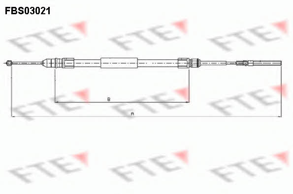 FTE FBS03021 Cable Pull, parking brake FBS03021