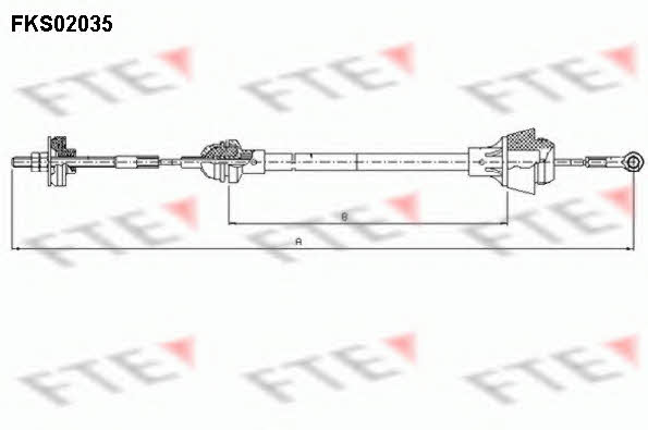 FTE FKS02035 Clutch cable FKS02035