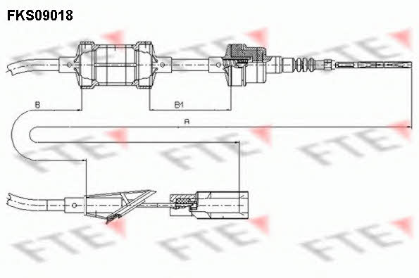 FTE FKS09018 Clutch cable FKS09018