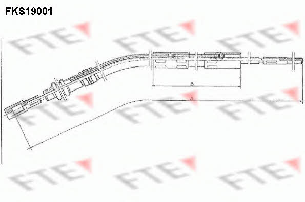 FTE FKS19001 Clutch cable FKS19001