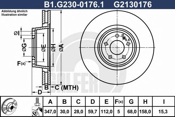 Galfer B1.G230-0176.1 Front brake disc ventilated B1G23001761