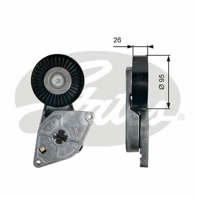Gates T38491 V-ribbed belt tensioner (drive) roller T38491
