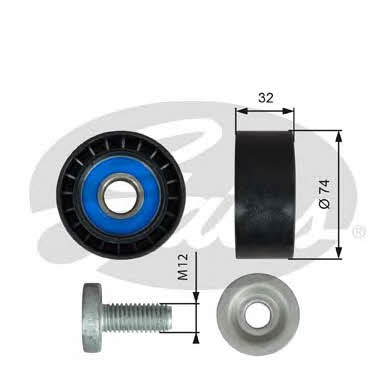 Gates T36527 V-ribbed belt tensioner (drive) roller T36527