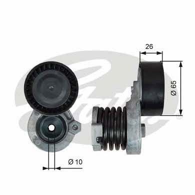 Gates V-ribbed belt tensioner (drive) roller – price 292 PLN