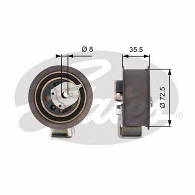 Gates Tensioner pulley, timing belt – price 175 PLN