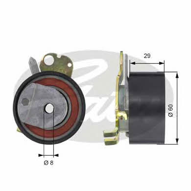 Gates T43051 Tensioner pulley, timing belt T43051