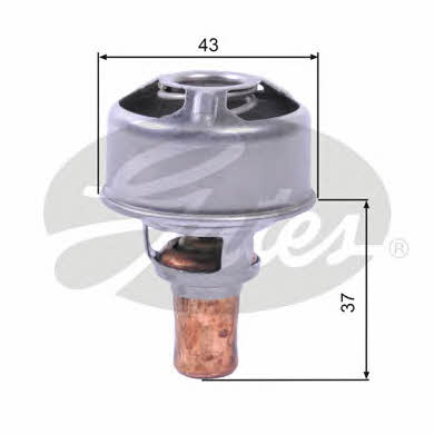 Gates TH01483 Thermostat, coolant TH01483