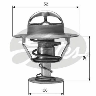 Gates TH04382G1 Thermostat, coolant TH04382G1