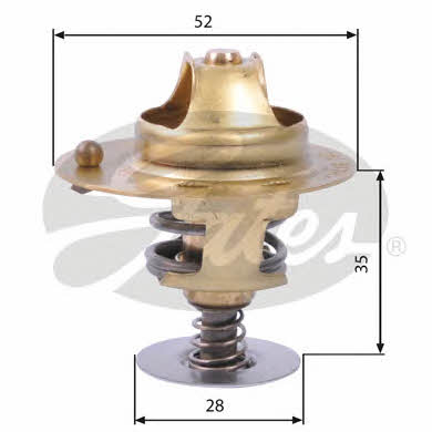 Coolant thermostat Gates TH14178G1