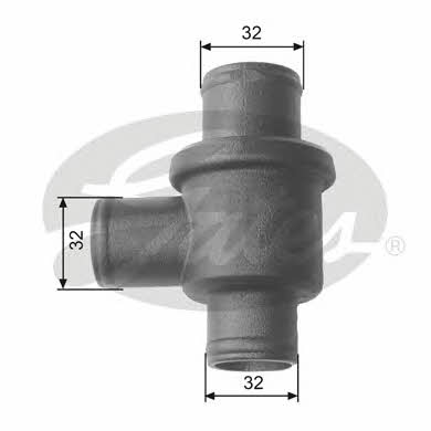 Gates TH15587 Thermostat, coolant TH15587