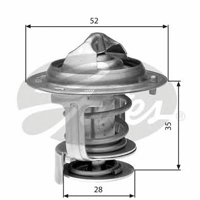 Gates TH29478G1 Thermostat, coolant TH29478G1