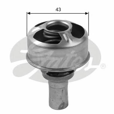 Gates TH36075 Thermostat, coolant TH36075