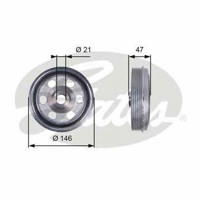 Gates TVD1082 Pulley crankshaft TVD1082