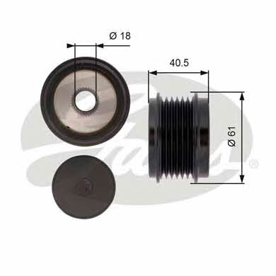 Gates Freewheel clutch, alternator – price [object Object] PLN