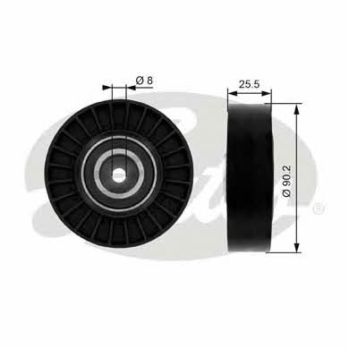 Gates T36005 V-ribbed belt tensioner (drive) roller T36005