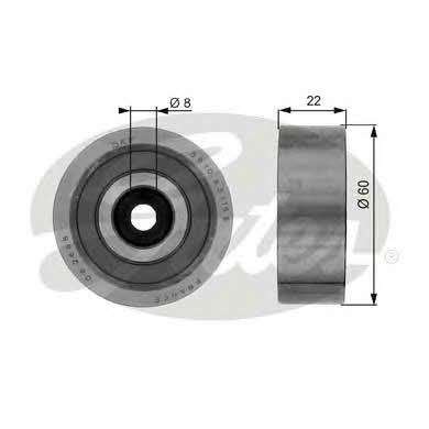 Gates T36040 V-ribbed belt tensioner (drive) roller T36040
