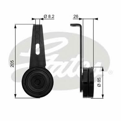 Gates V-ribbed belt tensioner (drive) roller – price 212 PLN