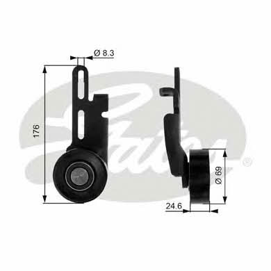 Gates V-ribbed belt tensioner (drive) roller – price 343 PLN