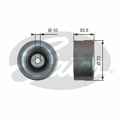 Drive belt tensioner pulley Gates T36173
