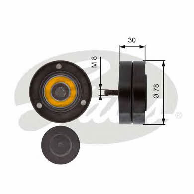 Gates T36236 V-ribbed belt tensioner (drive) roller T36236
