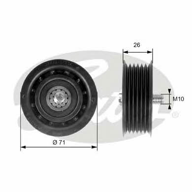 Gates V-ribbed belt tensioner (drive) roller – price 98 PLN