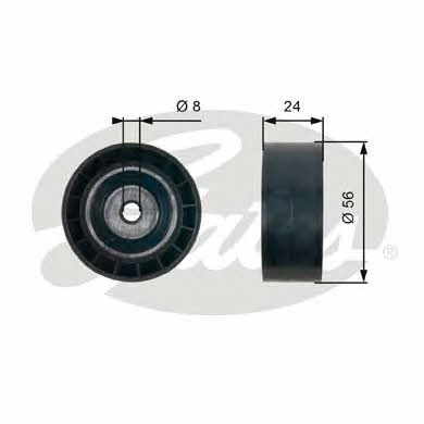 Gates T36362 V-ribbed belt tensioner (drive) roller T36362