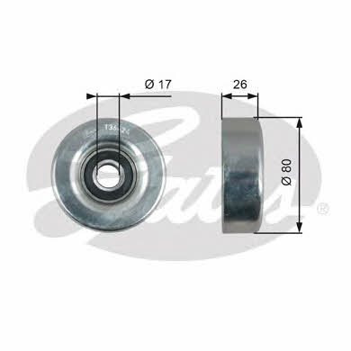Gates T36424 V-ribbed belt tensioner (drive) roller T36424