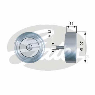 Gates T36515 V-ribbed belt tensioner (drive) roller T36515