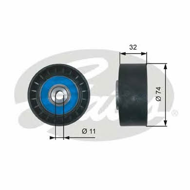 Gates T36518 V-ribbed belt tensioner (drive) roller T36518
