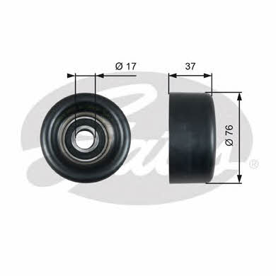 Drive belt tensioner pulley Gates T38028