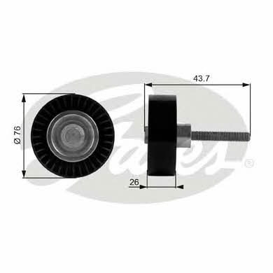 Drive belt tensioner pulley Gates T38054