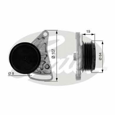 Gates V-ribbed belt tensioner (drive) roller – price 126 PLN