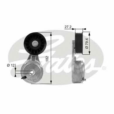 Gates T38104 V-ribbed belt tensioner (drive) roller T38104
