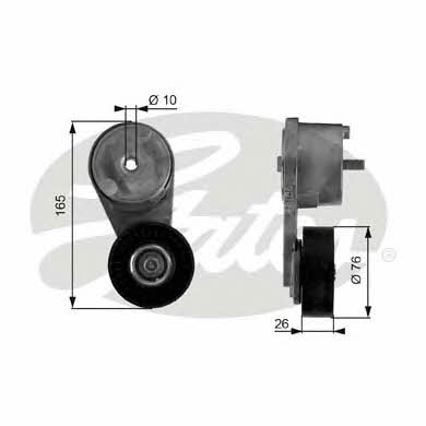 Gates T38164 V-ribbed belt tensioner (drive) roller T38164