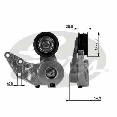 Gates T38208 V-ribbed belt tensioner (drive) roller T38208